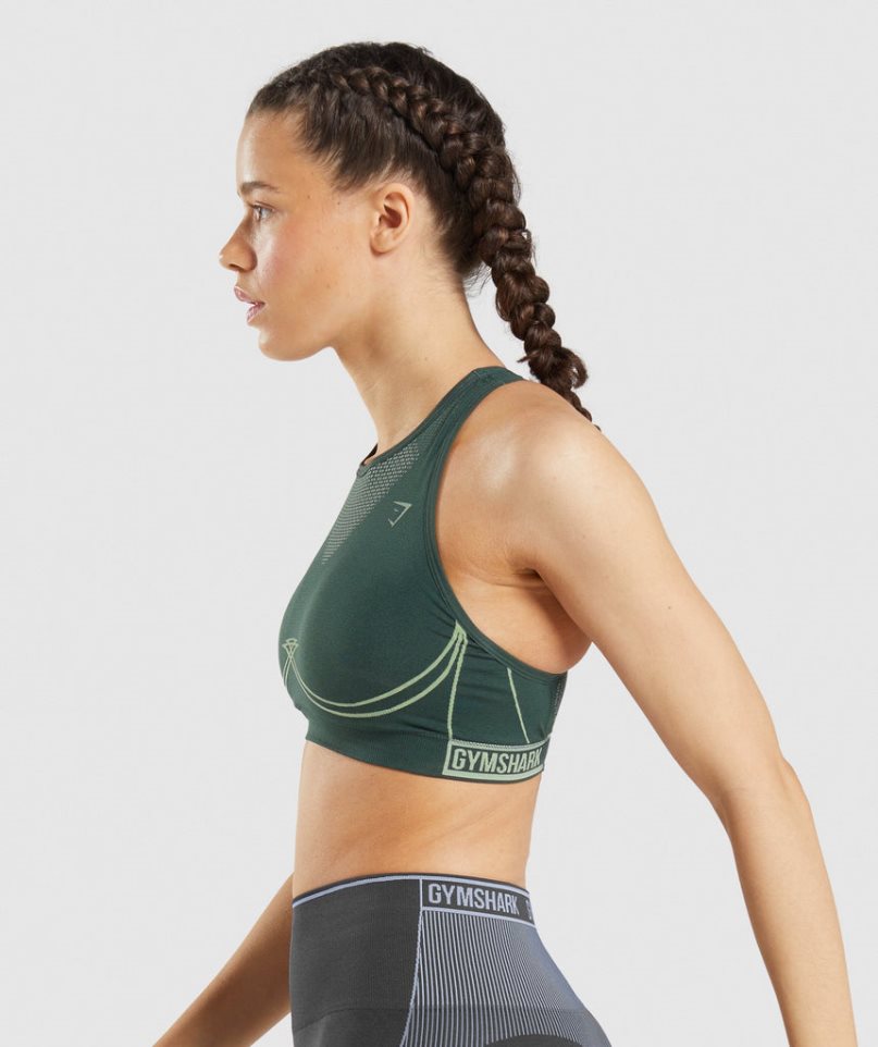 Staniki Sportowe Gymshark Apex Seamless Damskie Zielone | PL 317CFI